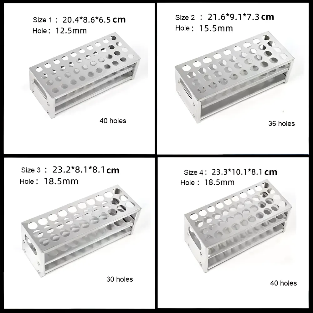 Aluminium Test Tube Stand size details