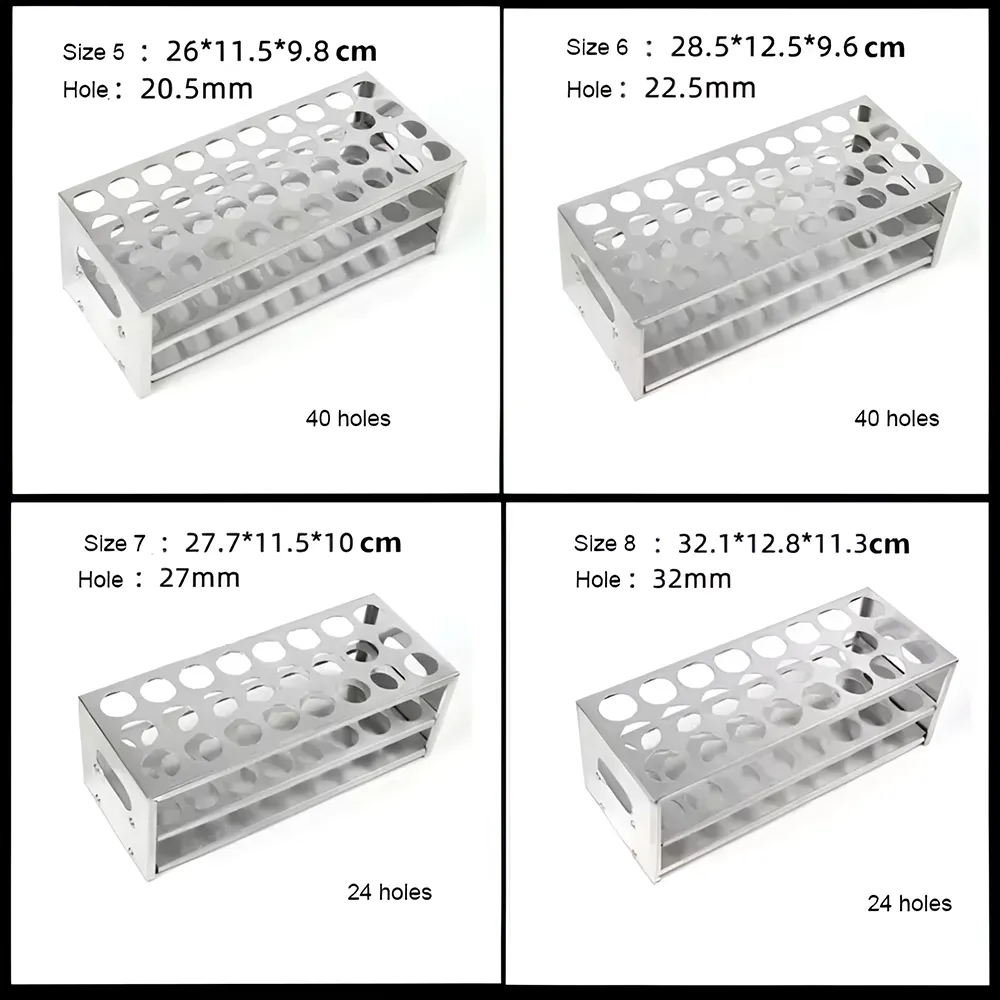 Aluminium Test Tube Stand size details