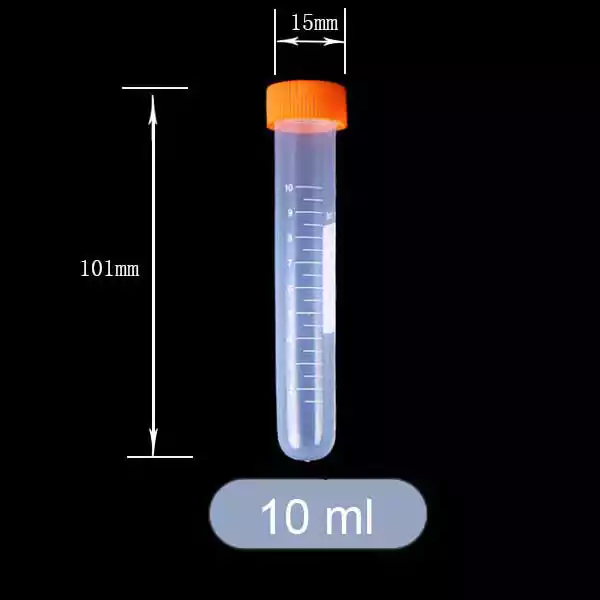 10 ml Centrifuge Tube with Round Buttom and Screw Cap