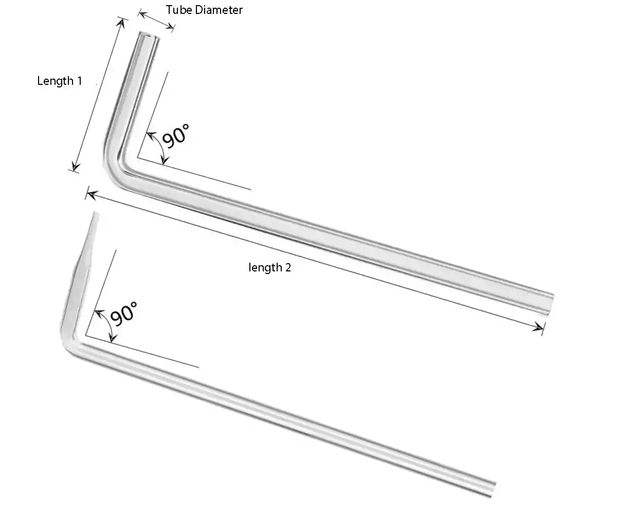 Glass Delivery Tube Right Angle Shaped