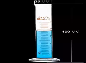 50 ml Cilindro de medición de vidrio