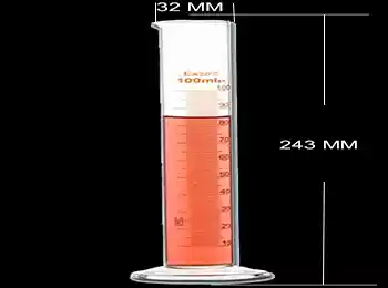 100 ml Cilindro de medición de vidrio