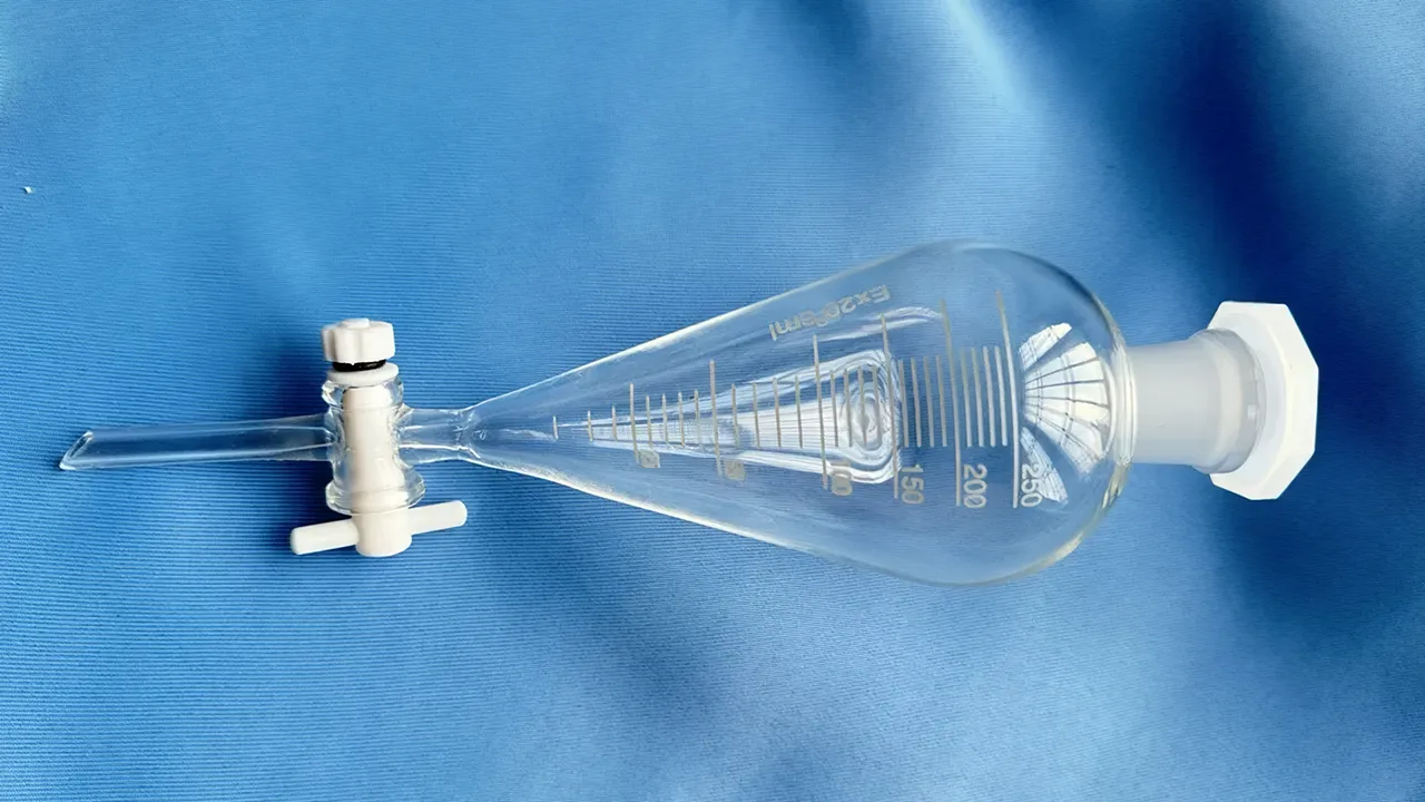 Glass Pear Shaped Separatory Funnel