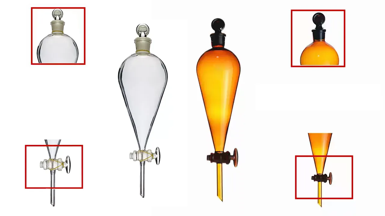 Glass Pear Shaped Separatory Funnel