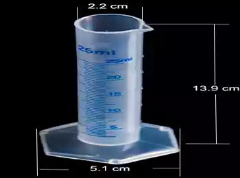 25 ml Cilindro de medición de plástico