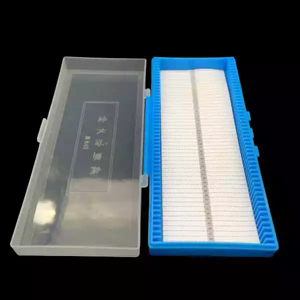 50 Slide Storage Boxes transparent+blue